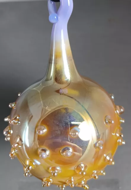 Hand Blown Glass Ornament Ball . Self Representing Artist (SRA)