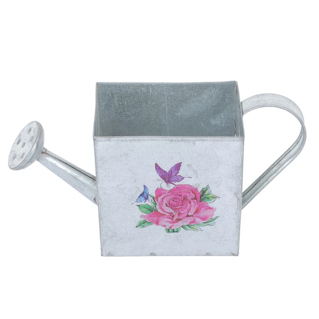 Hervidor de agua arreglo floral hierro riego cubo de flores retro