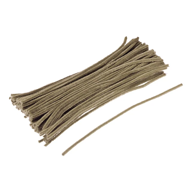 Pipe Nettoyants Chenille Tiges 30cm pour Bricolage Light Brown Paquet 100