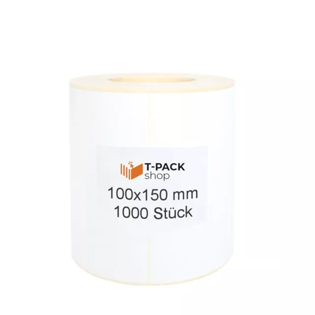 Thermotransfer Versand Etiketten Versandlabel 1000 Stk. auf Rolle 100x150 mm
