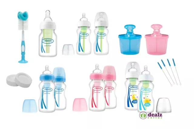 Dr Browns Natural Flow Options + Wide Neck Baby Feeding Bottle