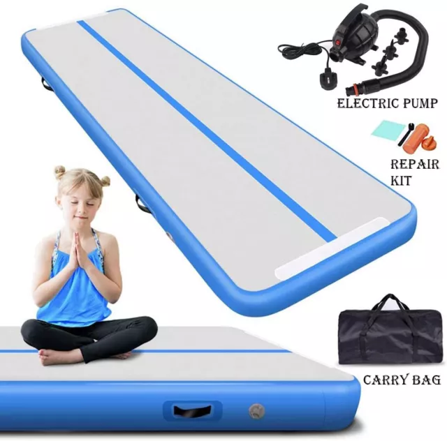 3M  Air Track Gymnastics Mat Track Tumbling Inflatable Mat with Electric Pump UK