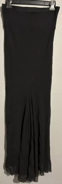 Rick Owens Black Silk Skirt