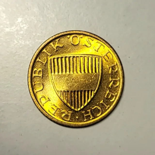 🧭 🇦🇹 AUSTRIA 50 Groschen coin, 1989. Uncirculated.