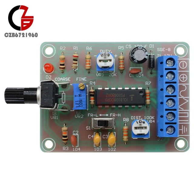Welded ICL8038 Monolithic Function Signal Generator Module Sine Square Triangle