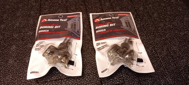 Hinge Hole Boring Bits - Amana Tool Forstner Bits - 35mm - Total of 2 - NIB