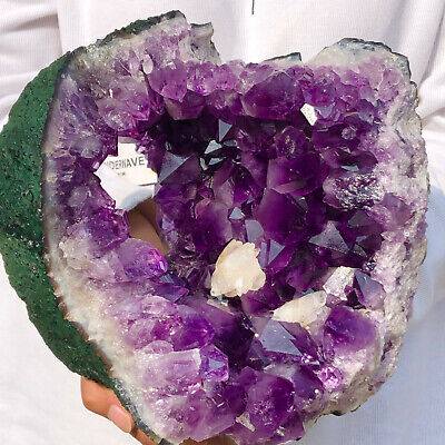 16.67lb Natural Amethyst geode quartz cluster crystal specimen energy Healing
