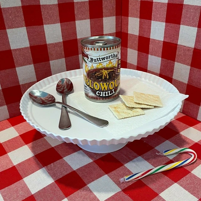 2 FUNNY GAG Gift Blowout Chili Soup Can Labels Fart JOKE Hot Pepper Dad