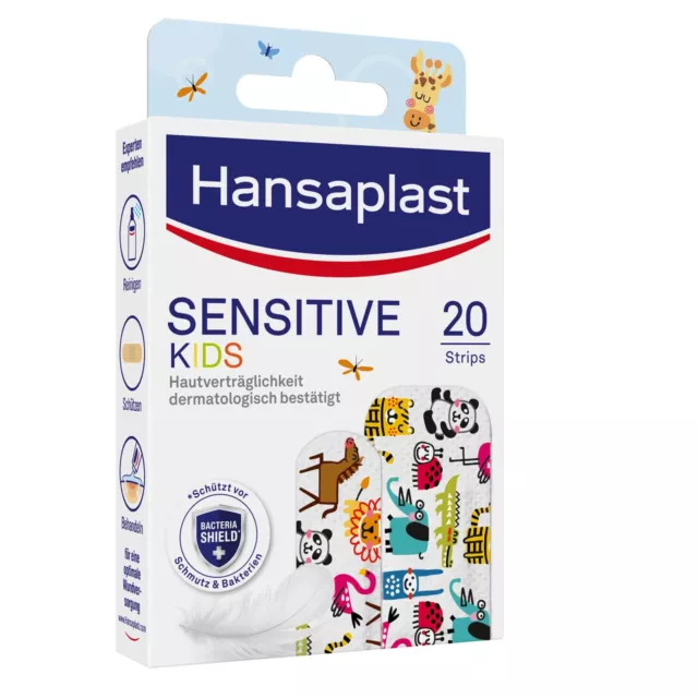 Hansaplast Sensible Enfants 20 Bandes Tolérance Cutanée Dermatologique Confirmé