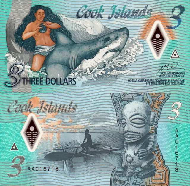 Iles Cook - Cook Island - 3 Dollars 2021 Commémoratives Polymer Fds UNC