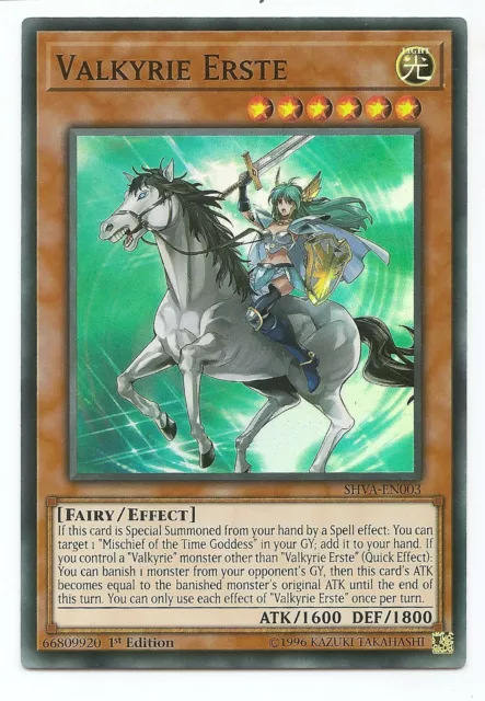 Valkyrie Erste SHVA-EN003 Super Rare Yu-Gi-Oh Card 1st Edition New