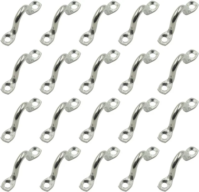 20Pcs M4 316 Stainless Steel Bimini Boat Top PAD Eye, Eye Straps, Tie Do