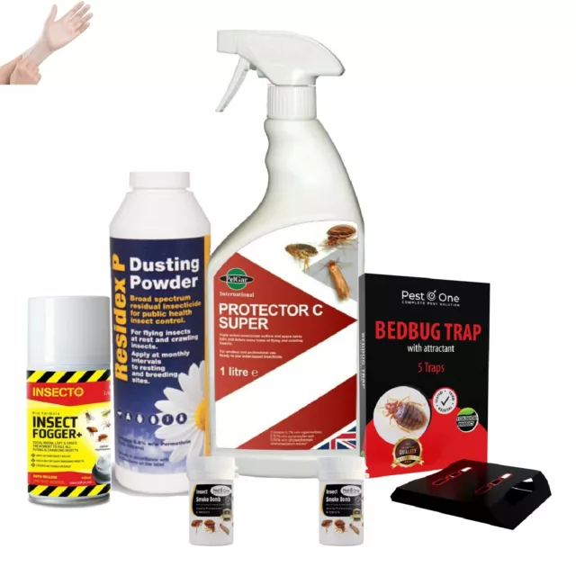 Bed Bug Killer Treatment Kit - Professional Strength - Spray Smoke Fogger Fumer