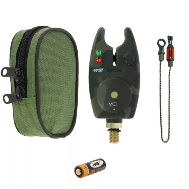 CAMO BITE ALARM With Bobbin Battery & Green Case Carp Fishing Tackle Ngt  Vc1 £12.95 - PicClick UK