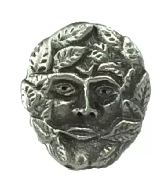 Green Man Handcrafted From English Pewter Lapel Pin Badge