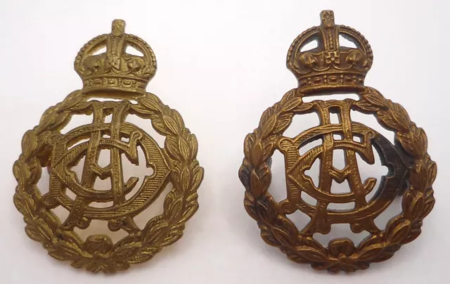 2 X Royal Army Dental Corps Collar Badges