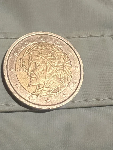 2 EUROS ITALIE 2 Euro 2002 Dante Alighieri très RARE FAUTE EUR 150,00 - FR