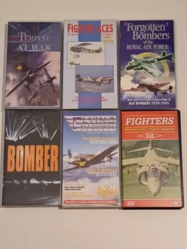 British Fighter and Bomber Aircraft VHS bundle. 6 videos FREE POSTAGE