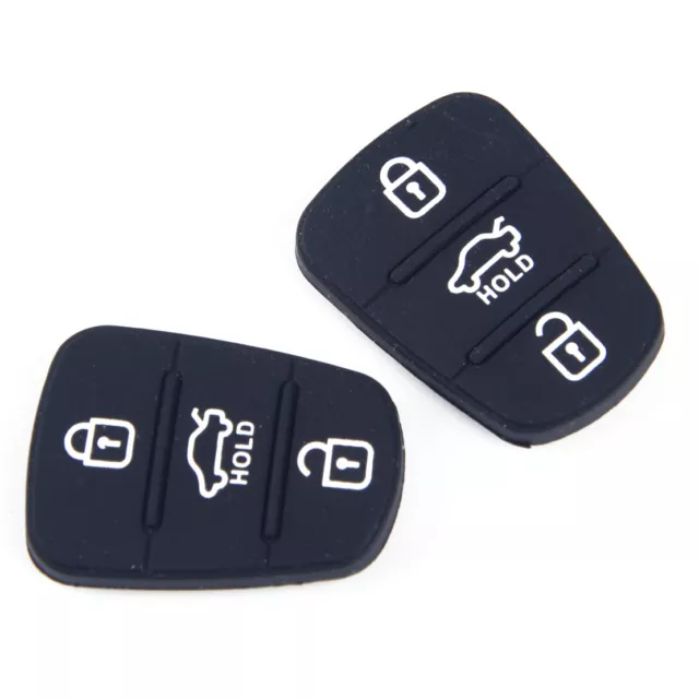 2X silicone Couvercle Clavier de clé à 3 boutons Pour Hyundai I30 IX35 Kia Seed