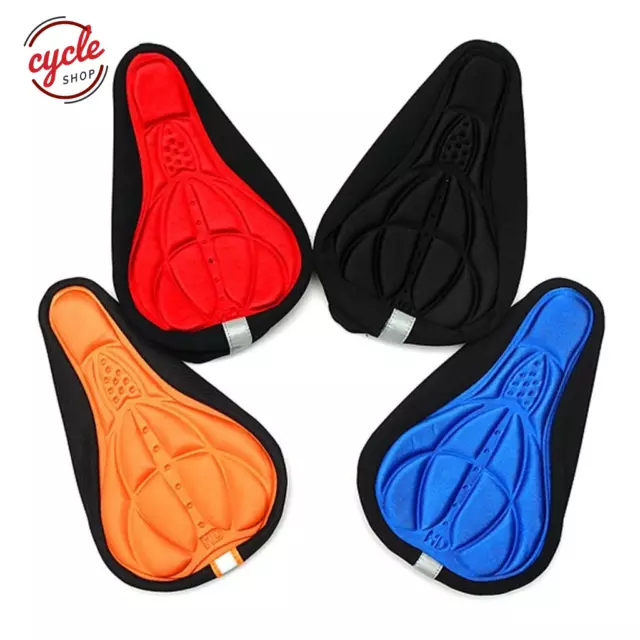 New Bike Bicycle Cycle Extra Comfort Gel Pad Cushion Cover For Saddle Seat Comfy 2