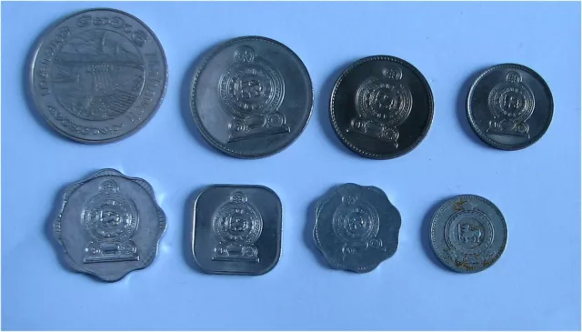 KMS Satz Münzen Coins Sri Lanka (ehemals Ceylon) 1 cent - 2 Rupie
