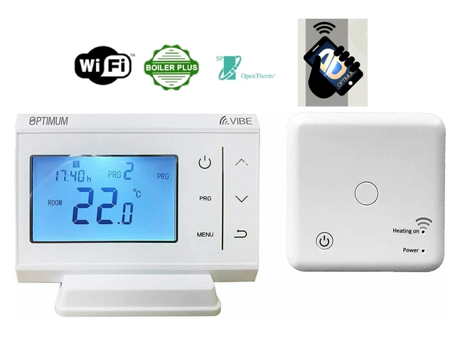 Optimum OP-WFSTAT Vibrations Wifi + RF Digital Programmable Pièce Thermostat Fil