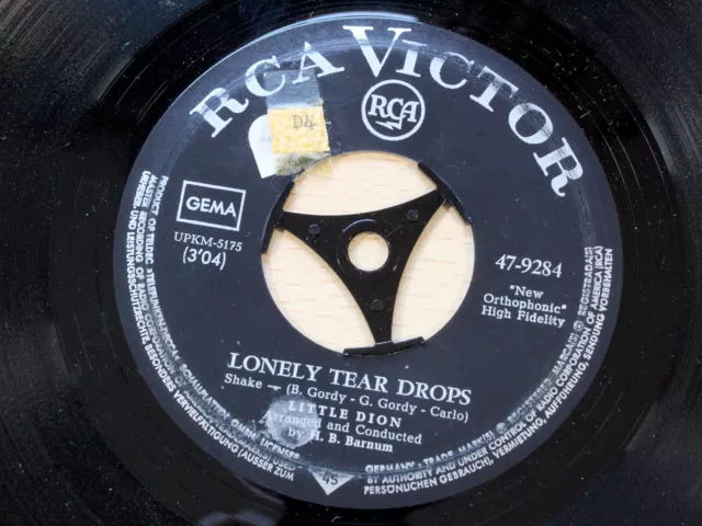 Little Dion/Zehn Fuß groß/1967 RCA Victor 7" Einzel-/Deutsche Ausgabe 3