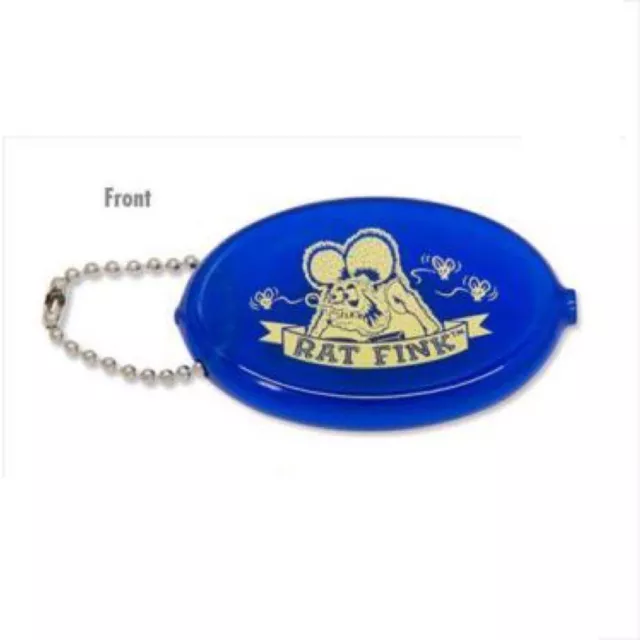 Rat fink Ed Roth rubber coin case key chain Blue Japan Hot Rod goods hobby m442