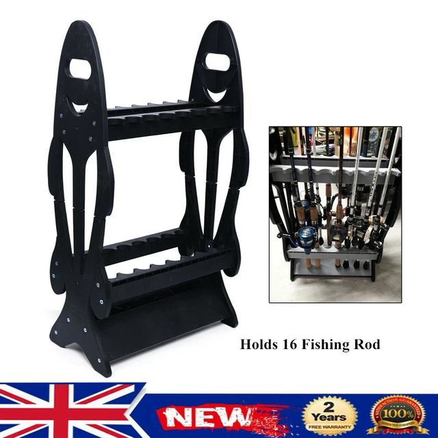 FISHING ROD POD Rack Support Storage Display Stand Holder Rest For 16 ...