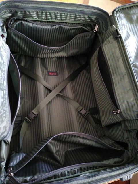TUMI 2283M3 Green Ballistic Nylon 25" Upright Rolling Wheeled Suitcase With Lock 11