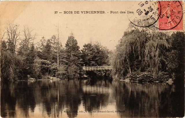 CPA PARIS 12th Bois de VINVENNES Pont des Iles (672613)