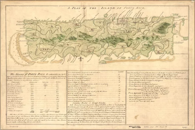 Poster, Many Sizes; Map Of The Island Of Porto Rico 1760 Puerto Rico