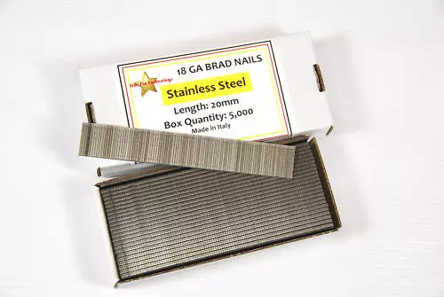 18 Gauge 25Mm Stainless Steel Brad Nails - Box 5000