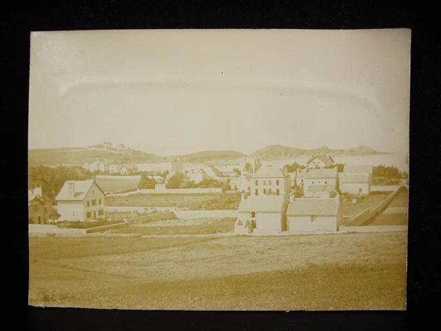 Bretagna Erquy O Saint-Quay-Portrieux Fotografia Villaggio c1900 Con Armatura