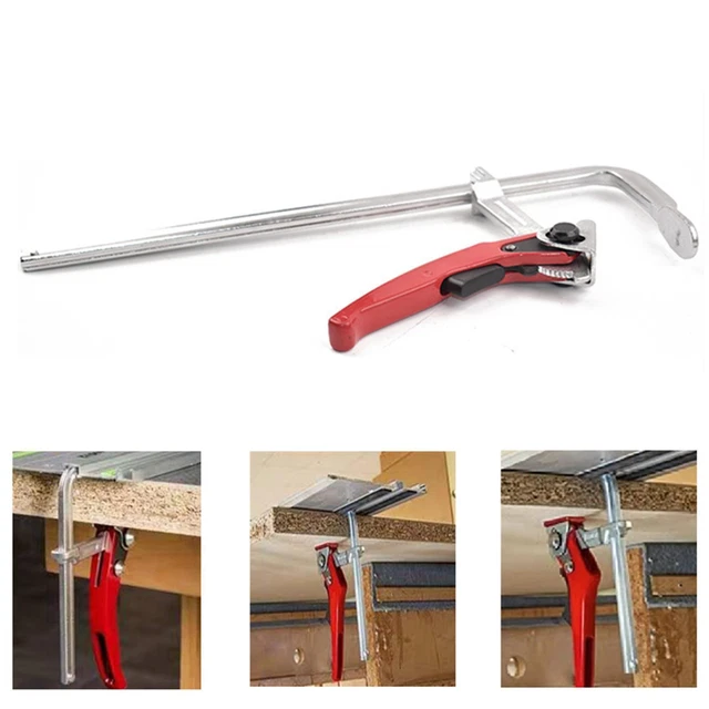 HEAVY DUTY STEEL Ratcheting Action Clamp Guide Rail Tools DIY ...