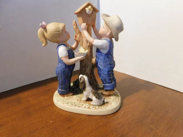 Denim Days "OUR BIRDHOUSE" #8888 Vintage 1985 HOMCO Home Inte Danny & Debbie
