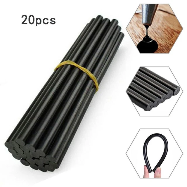 20pcs Hot Melt Glue Stick High Temperature Resistant Black Strong Sticky 7*190mm