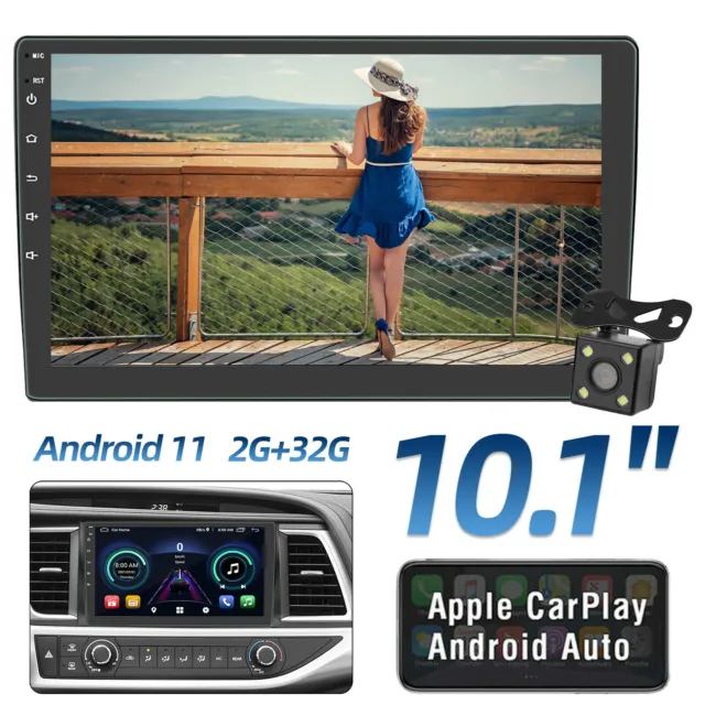 Android 10 Double 2 Din 10" Car Stereo Apple CarPlay Auto Radio GPS Navi WiFi FM