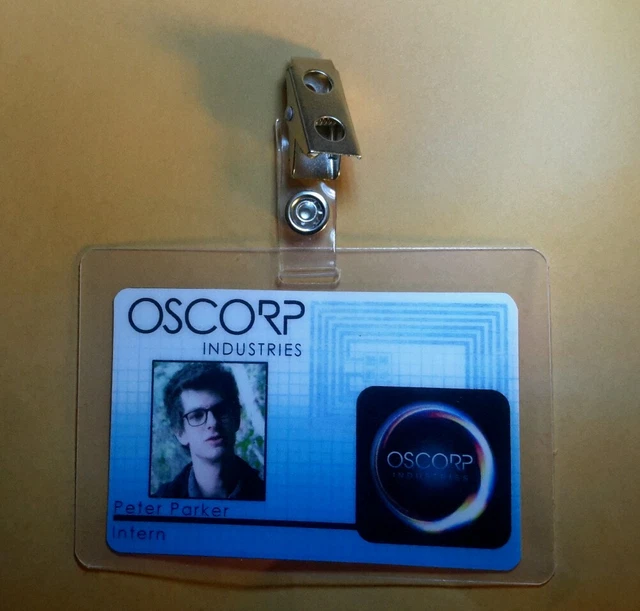 SPIDERMAN ID BADGE-OSCORP Industries Peter Parker Intern cosplay prop  costume £7.90 - PicClick UK