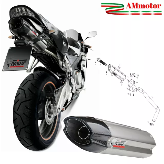 Mivv Honda Cbr 600 RR 2005 Exhaust Suono Steel Silencer Slip-On Motorcycle