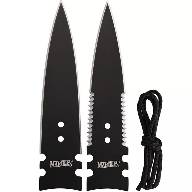 Marbles MR383 Tactical Black Spear Head Knife Combo Survival Set