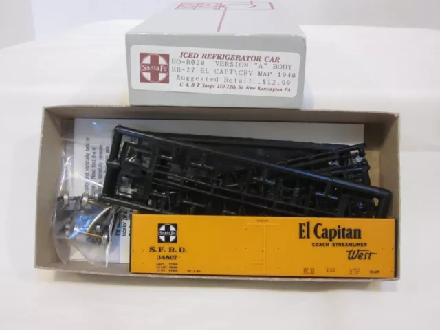 C&BT Shops Kit HO-R020 40' Ice Reefer SANTA FE/ATSF/RR-27/El Capitan/34807 NIB