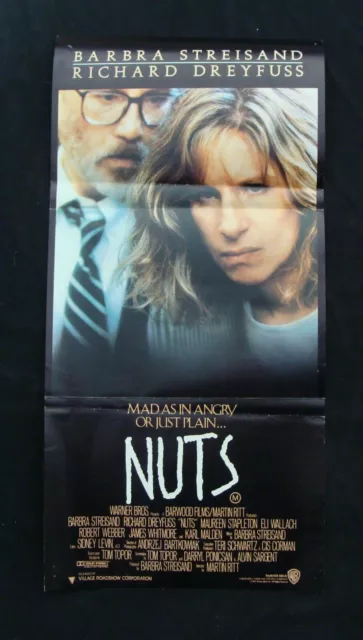 NUTS movie poster BARBRA STREISAND RICHARD DREYFUSS  Australian Daybill 1987