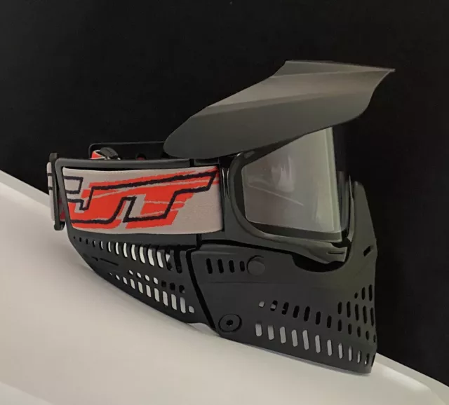 NEW JT Proflex Red Gray Paintball Mask Goggle Spectra Clear Thermal Lens