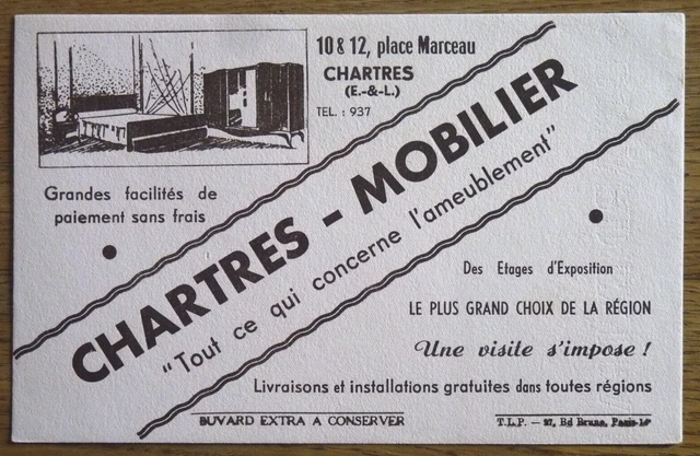 Buvard - Chartres Mobilier 10&12, Place Marceau (Eure & Loir) - Couleur Rose -