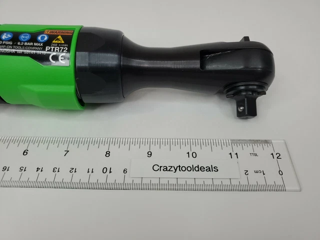 Snap On Tools NEW PTR72G (GREEN) 3/8" Drive Super-Duty Air Ratchet 9