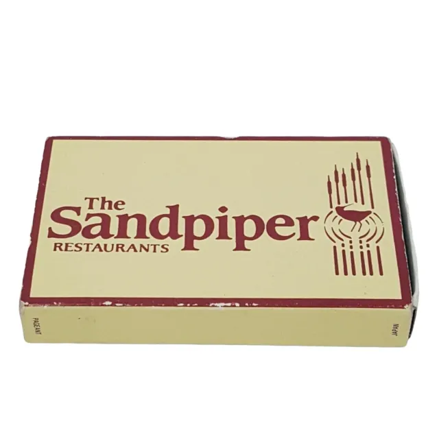 Vintage Matchbox Sandpiper Restaurants Idaho ID Six Locations Matchbook Cover