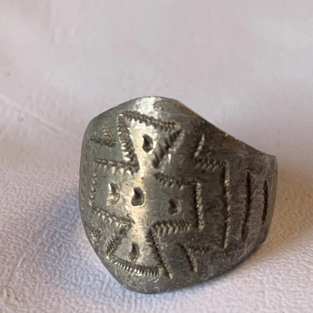 Extremely Rare Ancient Old Viking Ring Silvered Artifact Authentic Very Stunning