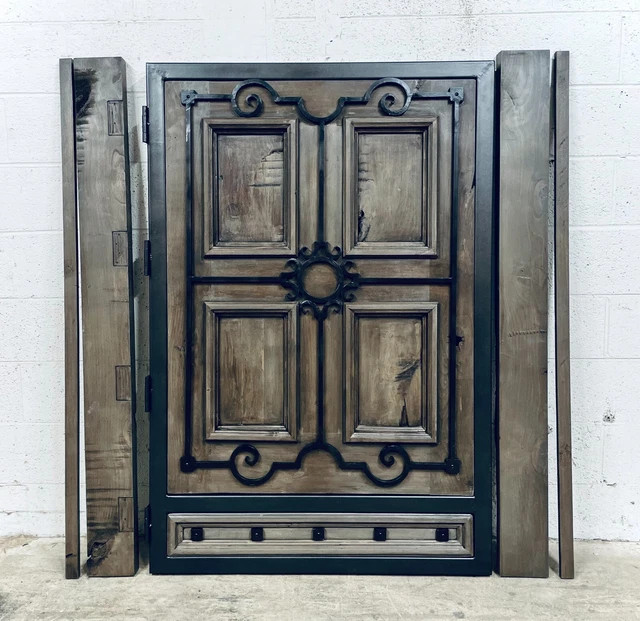 Solid wood square top door RUSTIC custom alder mahogany oak black walnut UR SIZE