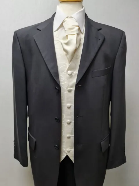 Mens Ex-Hire Grey Stunning Prince Edward Lightweight Wedding Suit Jacket
